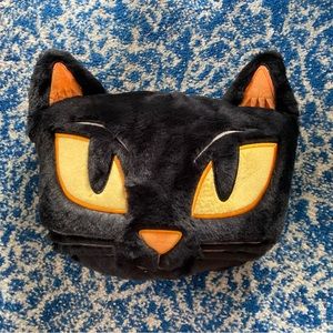 Hyde & EEK! Boutique - faux fur cat throw pillow halloween